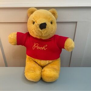 Vintage 90’s Winne the Pooh Plush Toy with Red Shirt - by Sears for Disney